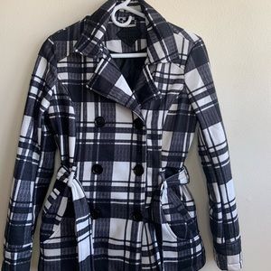 Joujou Plaid Button Down Peacoat ( Women’s Medium)